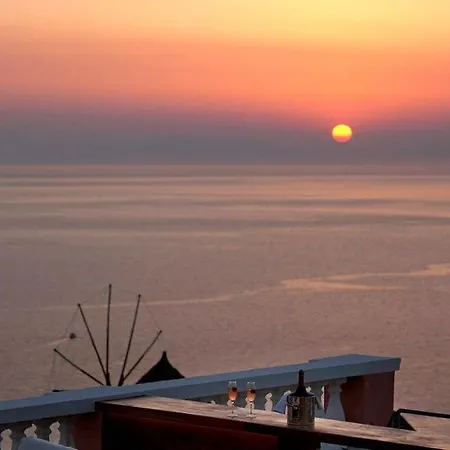 Villa Luxury Santorini Sunset Jacuzzi Panoramic Sunsetsea View 4 Bdr